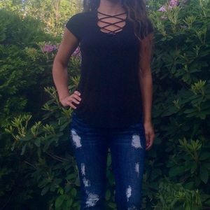 American Eagle Soft & Sexy Strappy Tee